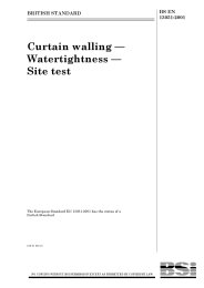 Curtain walling - Watertightness - Site test