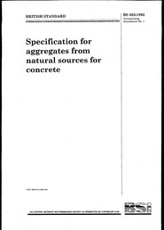 Specification for aggregates from natural sources for concrete (AMD 13579) (Withdrawn)