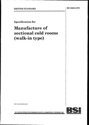 Specification for manufacture of sectional cold rooms (walk-in type ...