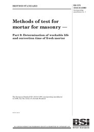 Methods of test for mortar for masonry. Determination of workable life and correction time of fresh mortar (Incorporating amendment No. 1)