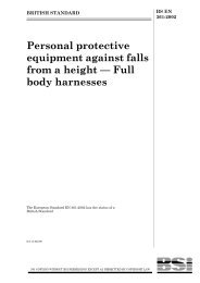 Personal protective equipment against falls from a height - Full body harnesses