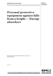 Personal protective equipment against falls from a height - Energy absorbers