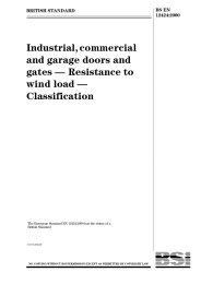 Industrial, commercial and garage doors and gates - Resistance to wind load - Classification