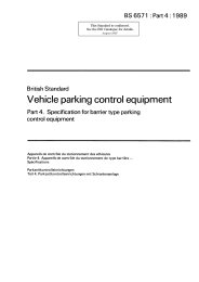 Vehicle parking control equipment. Specification for barrier type parking control equipment