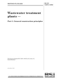 Wastewater treatment plants. General construction principles