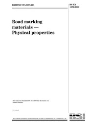 Road marking materials - physical properties (Withdrawn)