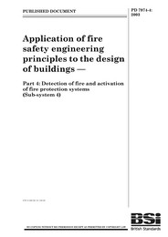 Application of fire safety engineering principles to the design of buildings. Detection of fire and activation of fire protection systems (Sub system 4)