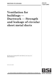 Ventilation for buildings - Ductwork - Strength and leakage of circular sheet metal ducts