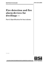 Fire detection and fire alarm devices for dwellings. Specification for heat alarms