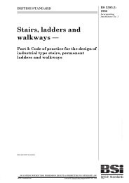Stairs, ladders and walkways. Code of practice for the design of industrial type stairs, permanent ladders and walkways (AMD 14247) (Withdrawn)