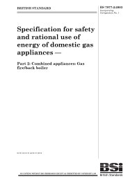 Specification for safety and rational use of energy of domestic gas appliances. Combined appliances: Gas fire/back boiler (AMD Corrigendum 14517)