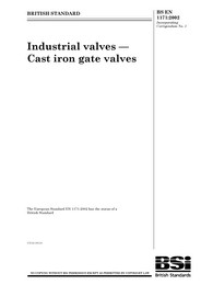 Industrial valves - Cast iron gate valves (AMD Corrigendum 14500) (Withdrawn)
