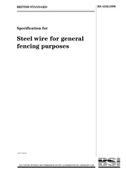 Specification for steel wire for general fencing purposes