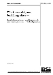 Workmanship on building sites. Cementitious levelling screeds and wearing screeds - Code of practice (Partially superseded but remains current)