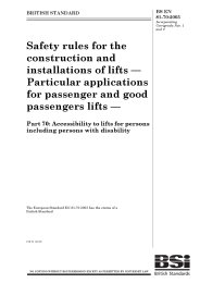 Safety rules for the construction and installations of lifts - Particular applications for passenger and good passenger lifts. Accessibility to lifts for persons including persons with disability (incorporating corrigenda No. 1 and No. 2) (Withdrawn)