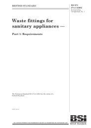 Waste fittings for sanitary appliances. Requirements (AMD Corrigendum 14959)