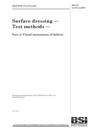Surface dressing - test methods. Visual assessment of defects