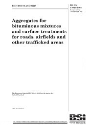 Aggregates for bituminous mixtures and surface treatments for roads, airfields and other trafficked areas (incorporating corrigendum No. 1)