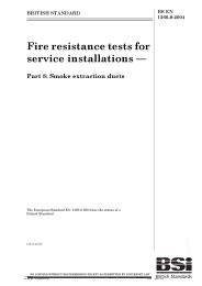 Fire resistance tests for service installations. Smoke extraction ducts (Withdrawn)