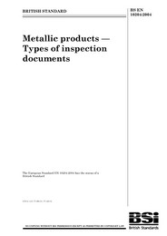 Metallic products - Types of inspection documents