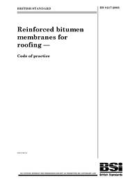 Reinforced bitumen membranes for roofing - Code of practice