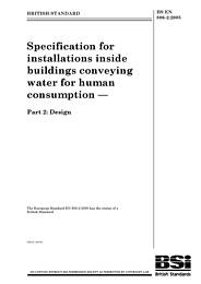 Specifications for installations inside buildings conveying water for human consumption. Design
