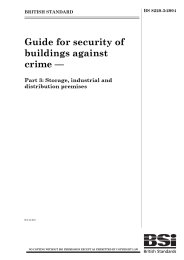 Guide for security of buildings against crime. Storage, industrial and distribution premises