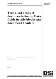 Technical product documentation - data fields in title blocks and document headers