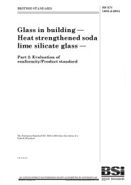 Glass in building - heat strengthened soda lime silicate glass. Evaluation of conformity/product standard