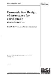 Eurocode 8: Design of structures for earthquake resistance. Towers, masts and chimneys