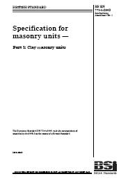Specification for masonry units. Clay masonry units (AMD 15998) (Withdrawn)