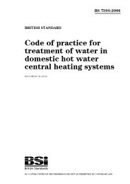 Code of practice for treatment of water in domestic hot water central heating systems (Withdrawn)