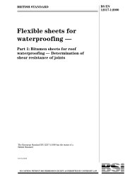 Flexible sheets for waterproofing. Bitumen sheets for roof waterproofing. Determination of shear resistance of joints