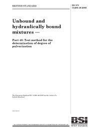 Unbound and hydraulically bound mixtures. Test method for the determination of degree of pulverization