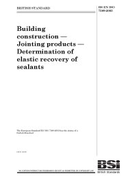 Building construction - Jointing products - Determination of elastic recovery of sealants