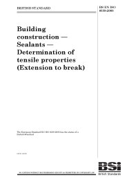 Building construction - Sealants - Determination of tensile properties (extension to break)