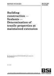 Building construction - Sealants - Determination of tensile properties at maintained extension