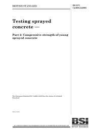 Testing sprayed concrete. Compressive strength of young sprayed concrete