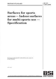 Surfaces for sports areas - Indoor surfaces for multi-sports use - Specification