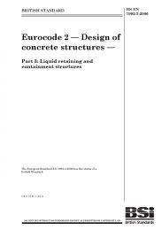Eurocode 2: Design of concrete structures. Liquid retaining and containment structures (Superseded but remains current)