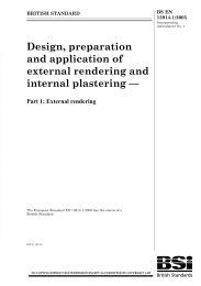 Design, preparation and application of external rendering and internal plastering. External rendering (AMD 13914) (Withdrawn)