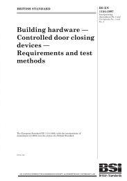 Building hardware - Controlled door closing devices - Requirements and test methods (AMD 14074) (AMD Corrigendum 14399) (AMD Corrigendum 16312)