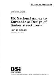 UK National Annex to Eurocode 5: Design of timber structures. Bridges
