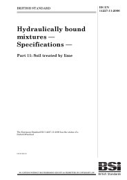 Hydraulically bound mixtures - Specifications. Soil treated by lime (partially superseded but remains current)