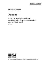Fences. Specification for anti-intruder fences in chain link and welded mesh (Withdrawn)