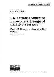 UK National Annex to Eurocode 5: Design of timber structures. General - Structural fire design