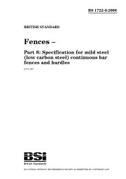 Fences. Specification for mild steel (low carbon steel) continuous bar fences and hurdles