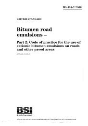 Bitumen road emulsions. Code of practice for use of cationic bitumen emulsions on roads and other paved areas (Withdrawn)