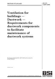 Ventilation for buildings - ductwork - requirements for ductwork components to facilitate maintenance of ductwork systems