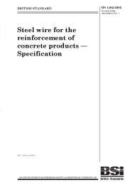 Steel wire for the reinforcement of concrete products - Specification (AMD 17104)